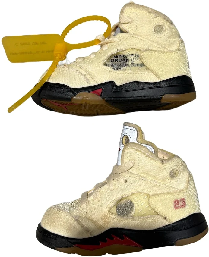 Air Jordan x Off White 5 'Sail' - Image 2