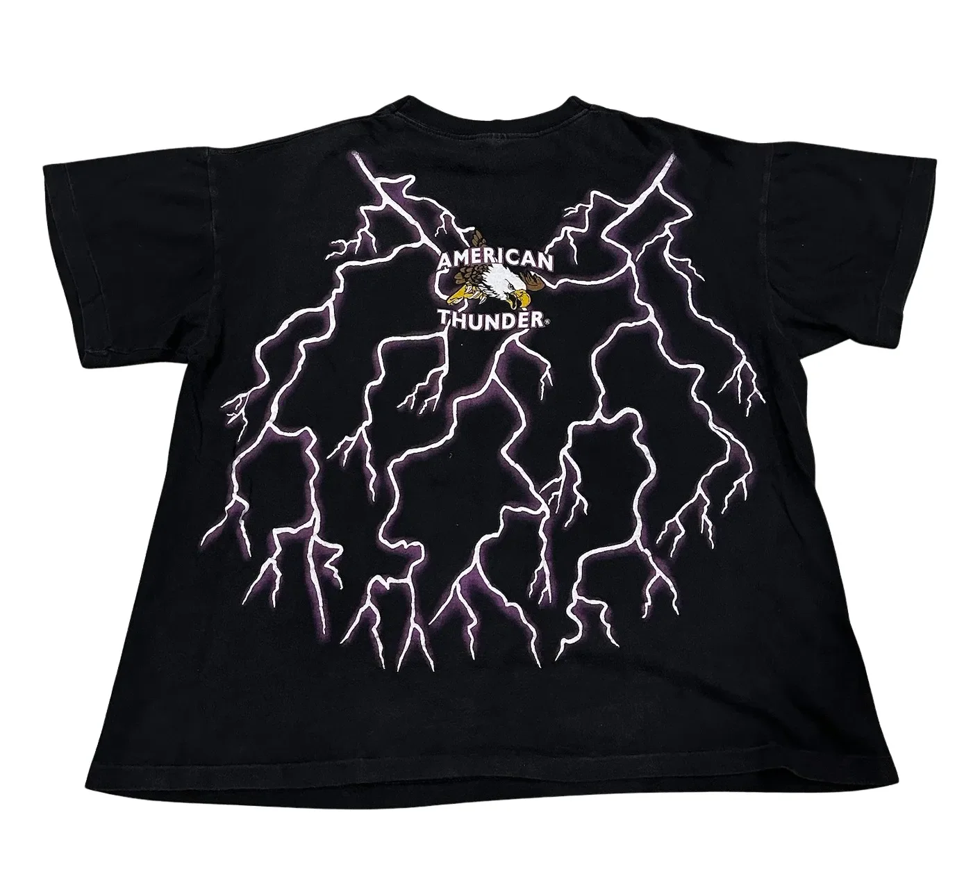 American Thunder 'Feel The Wind' Purple Thunder Vintage Tee - Image 2