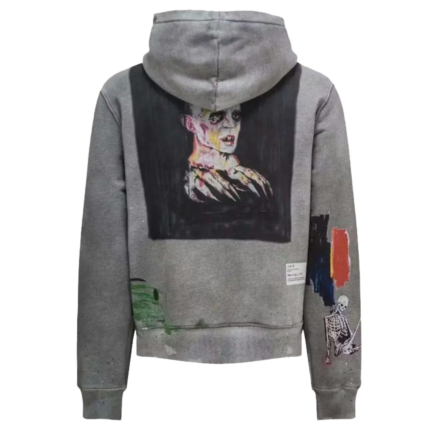 Amiri 'Blood 38 Wes Lang' Grey Hoodie - Image 2