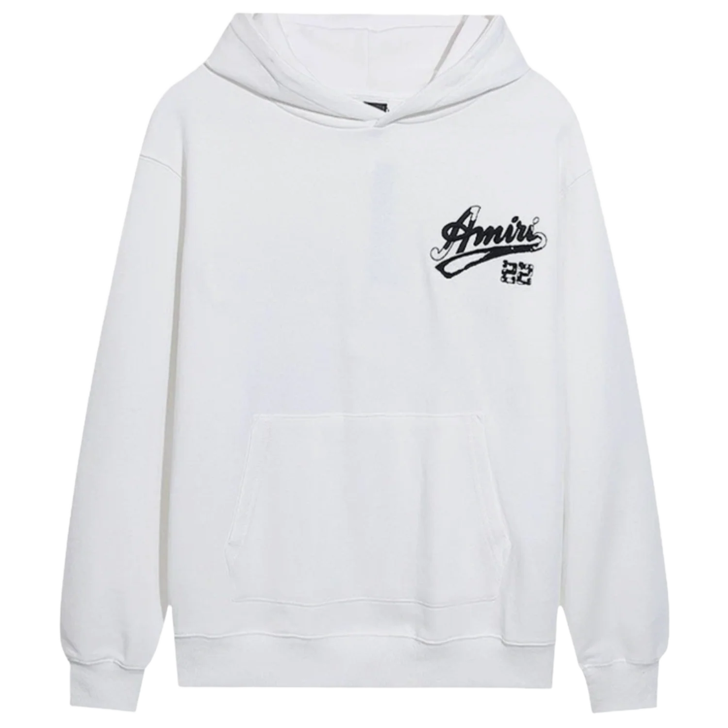 Amiri 'Distressed Logo 22' White Hoodie