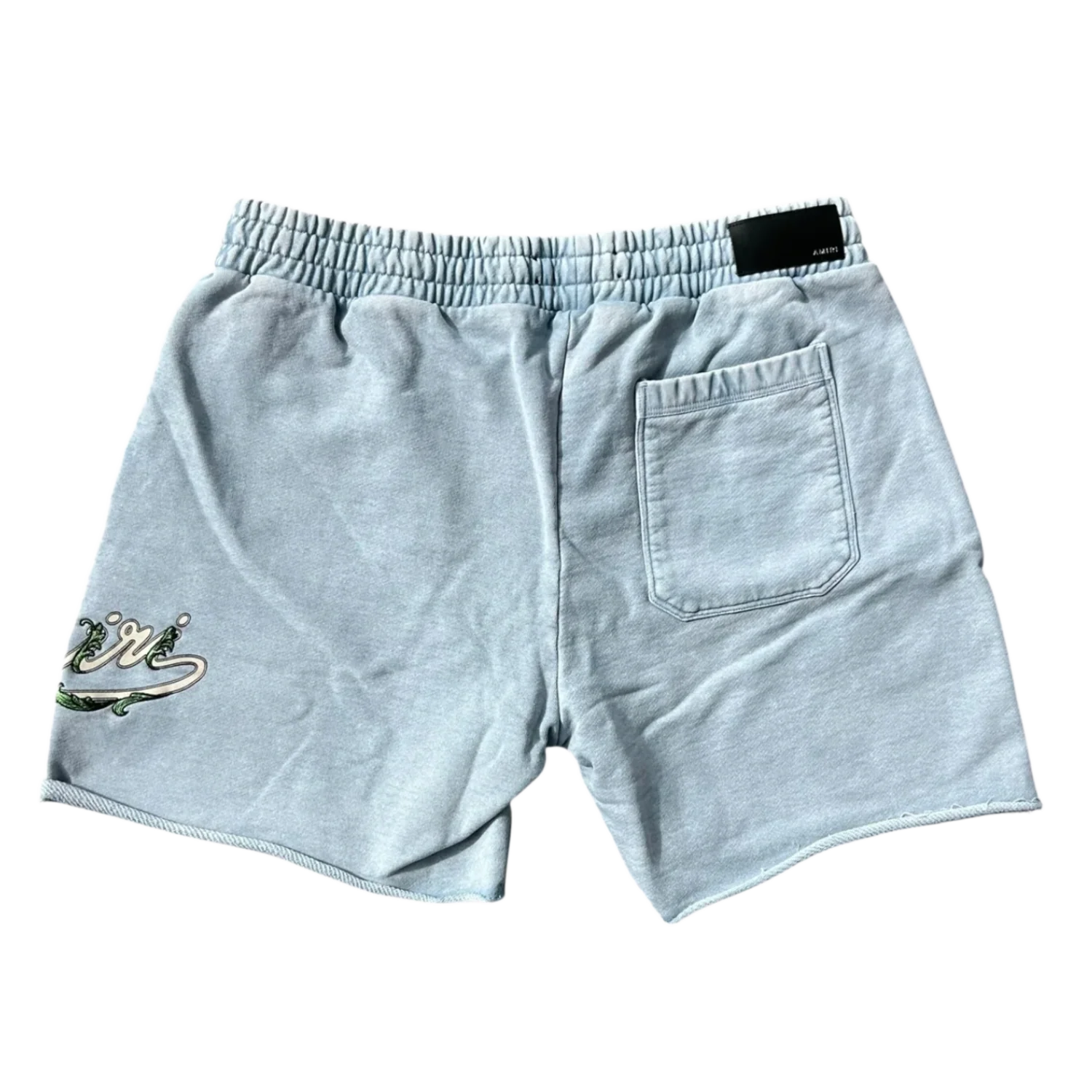 Amiri 'Filigree' Faded Blue Sweat Shorts - Image 2