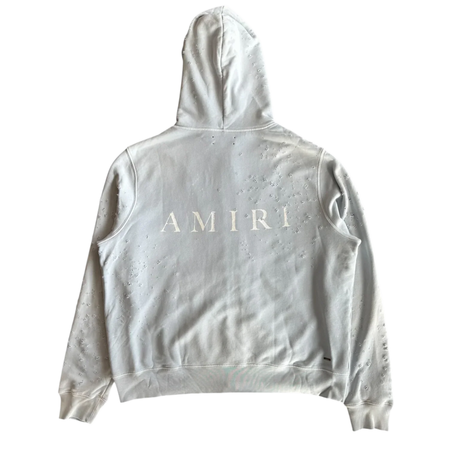 Amiri Light Blue Core Logo Shotgun Zip Up Hoodie - Image 2