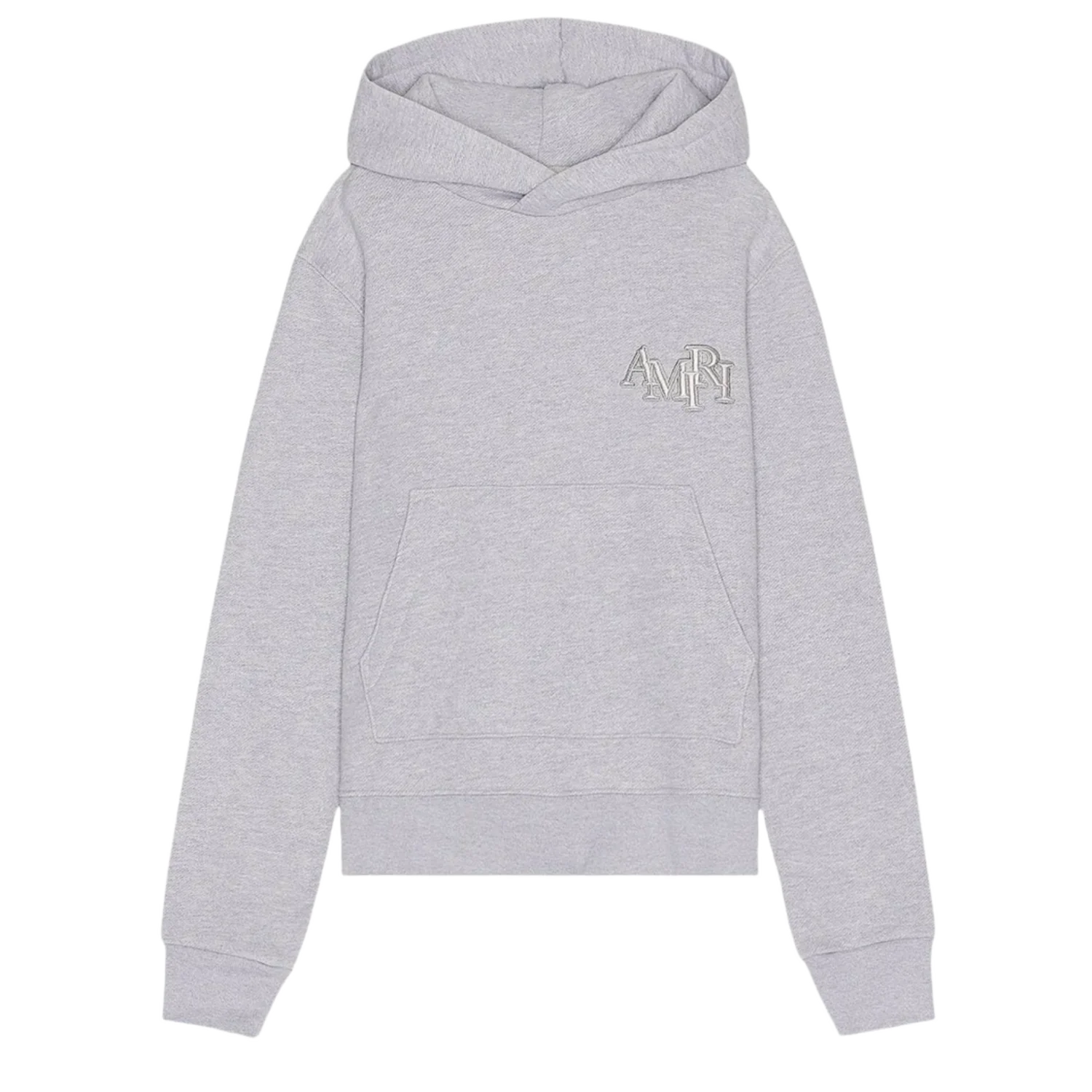 Amiri 'Staggered Logo' Heather Grey Hoodie