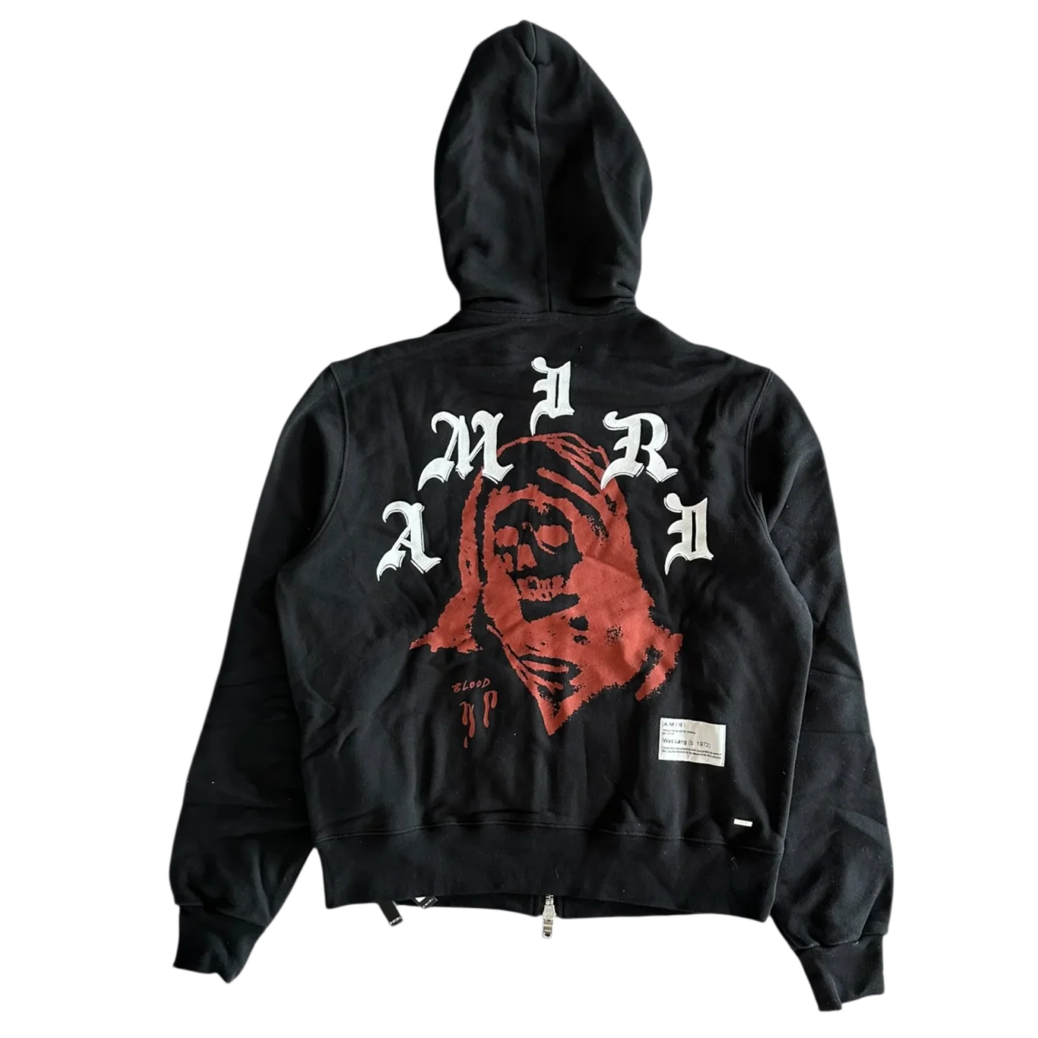 Amiri 'Wes Lang Solar Kings' Black Zip Up Hoodie - Image 2