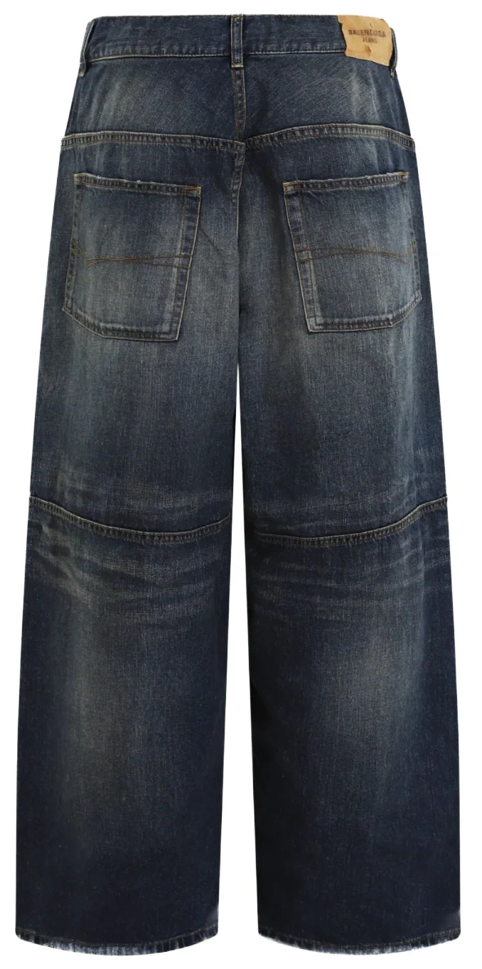 Balenciaga Logo Patch Baggy Jeans - Image 2
