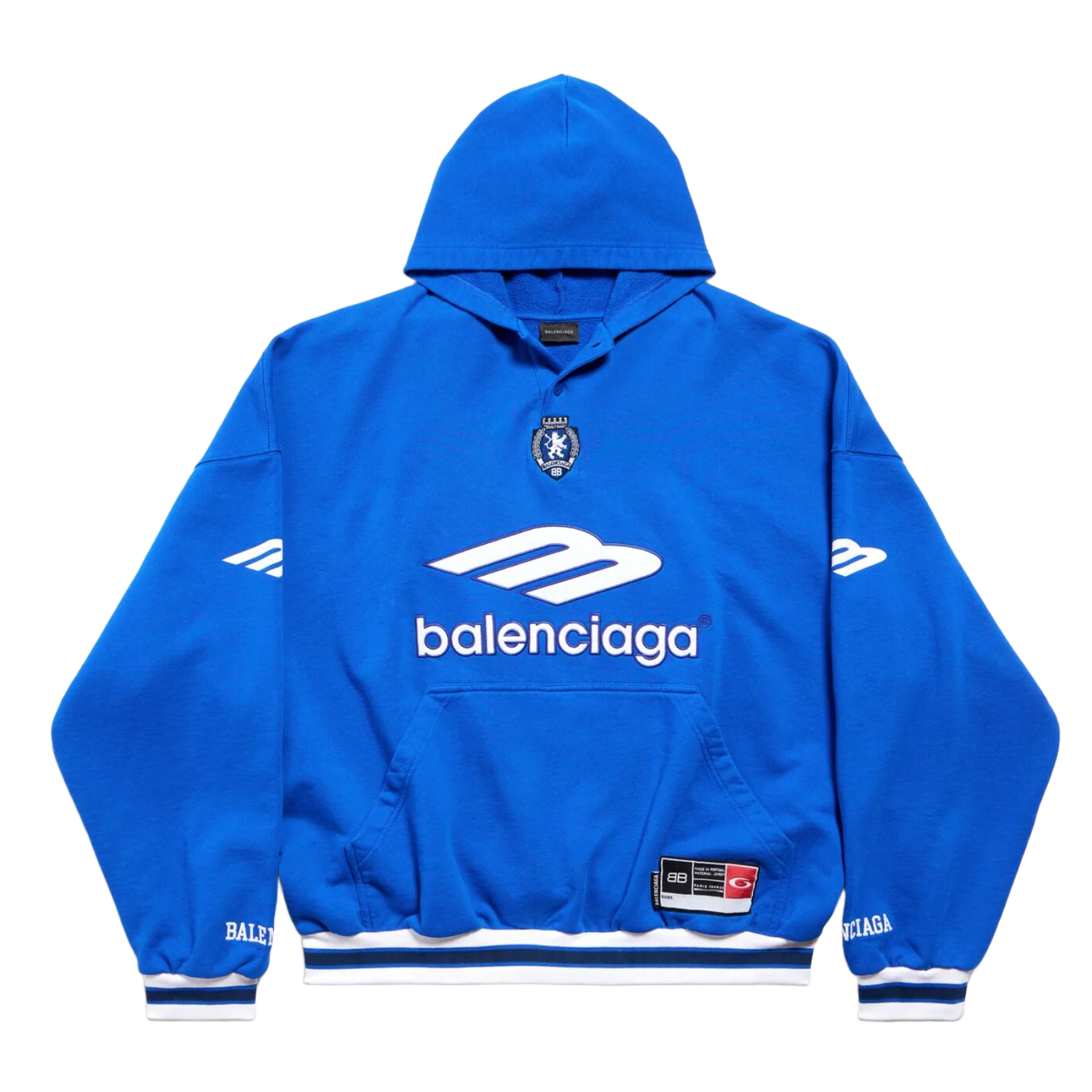 Balenciaga '3B Football' Blue Polo Hoodie