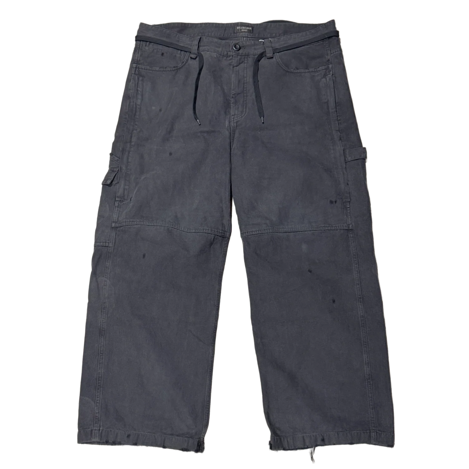 Balenciaga 'Black' Cut Up Cargo Pants - Image 2