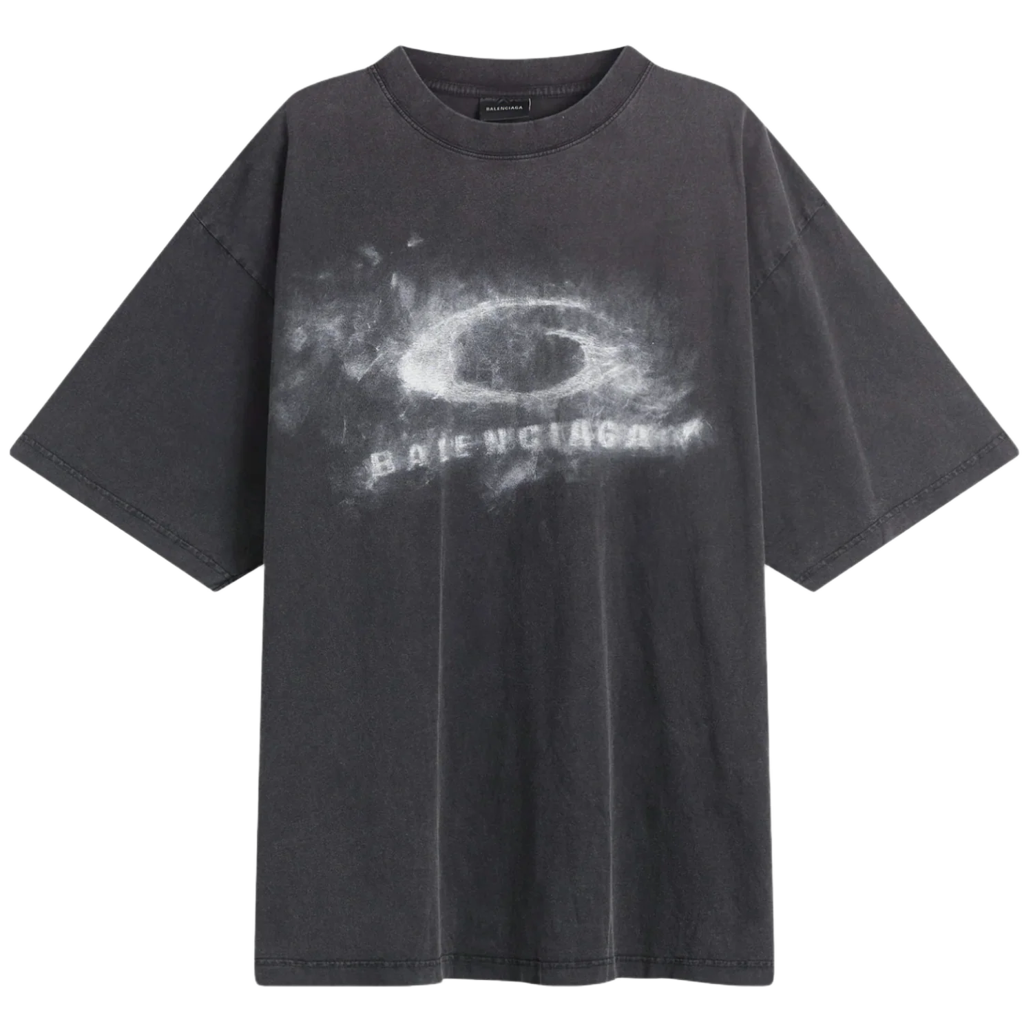 Balenciaga 'Crayon Loop' Washed Black Tee