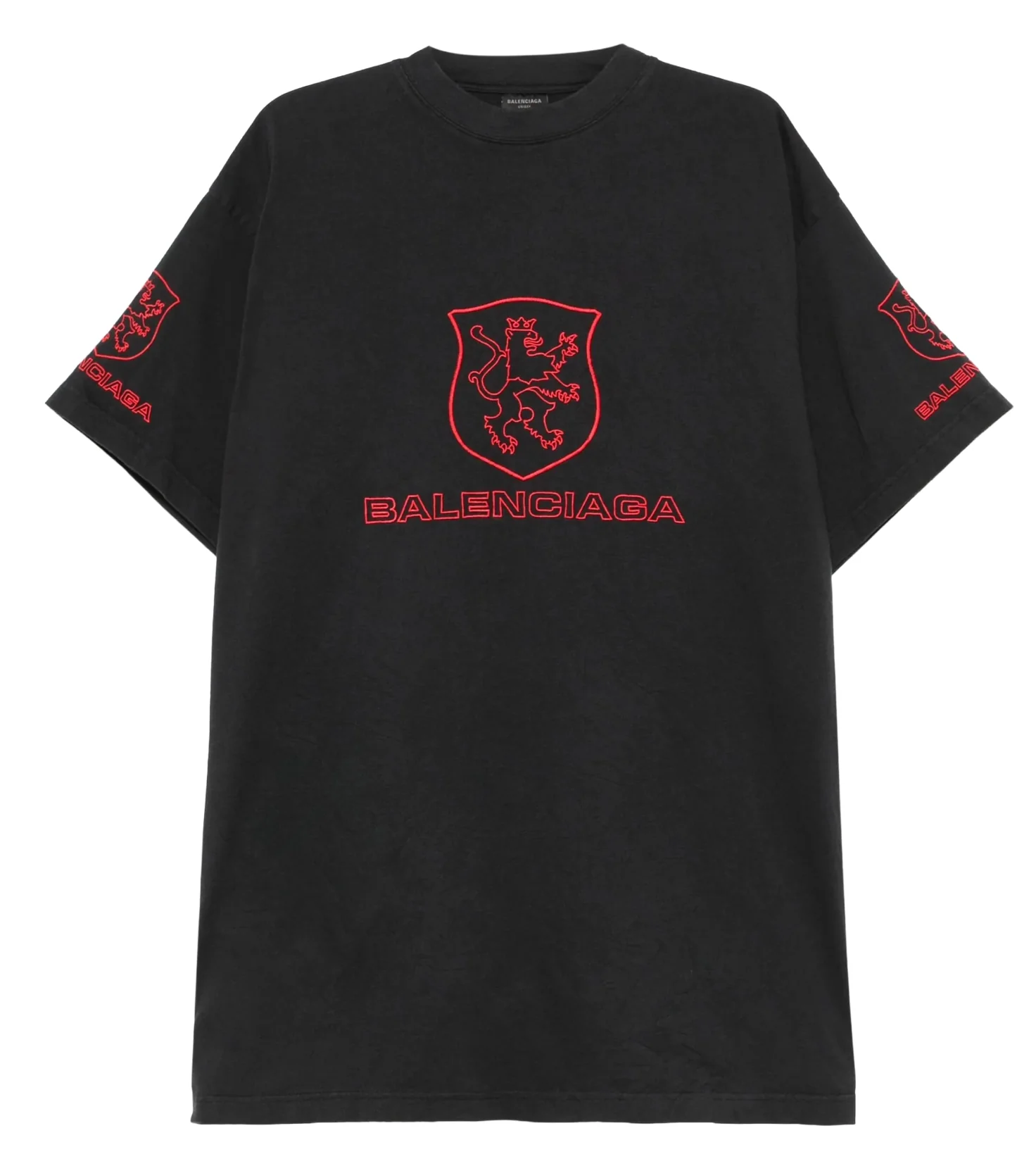 Balenciaga 'Lion Club' Black Tee