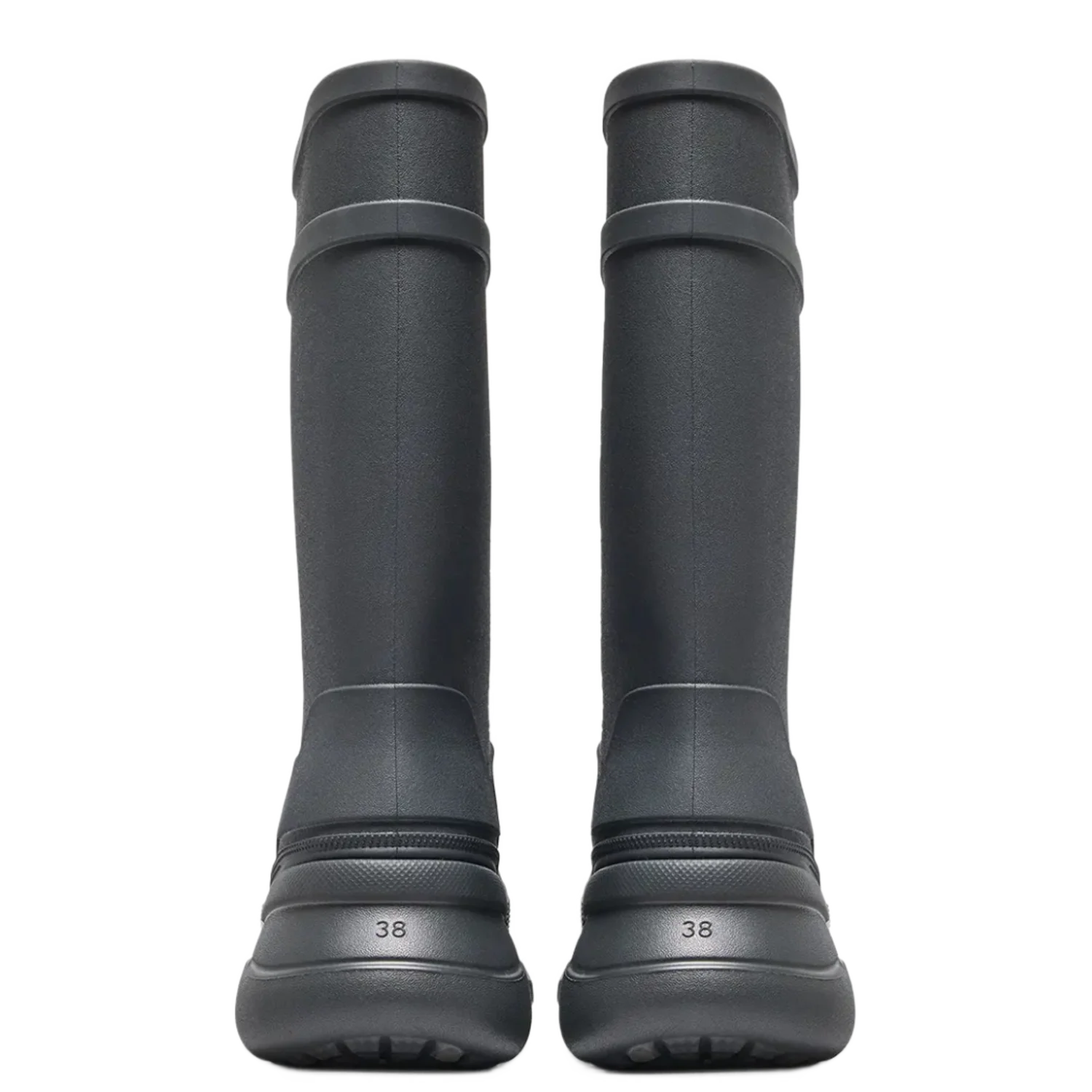 Balenciaga x Croc 'Black' Rubber Boots - Image 2