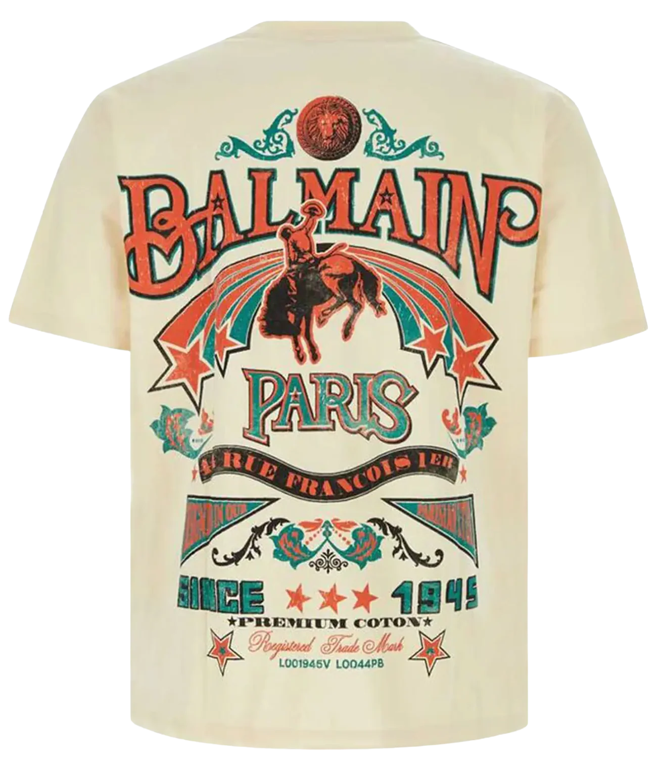 Balmain 'Western Print' Cream Shirt - Image 2
