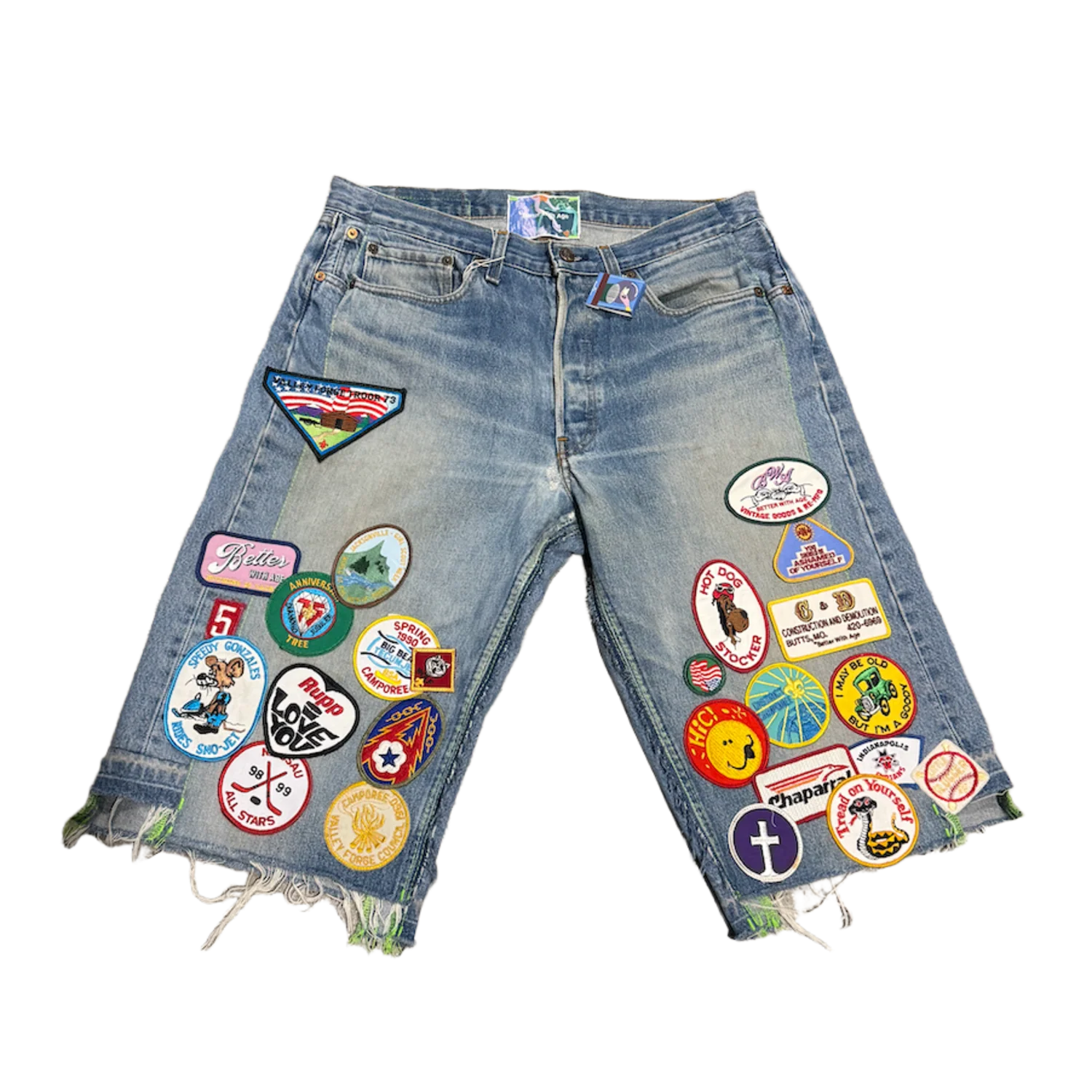 *Better With Age 'Gentleman's' Light Blue Triple Wide Denim Shorts