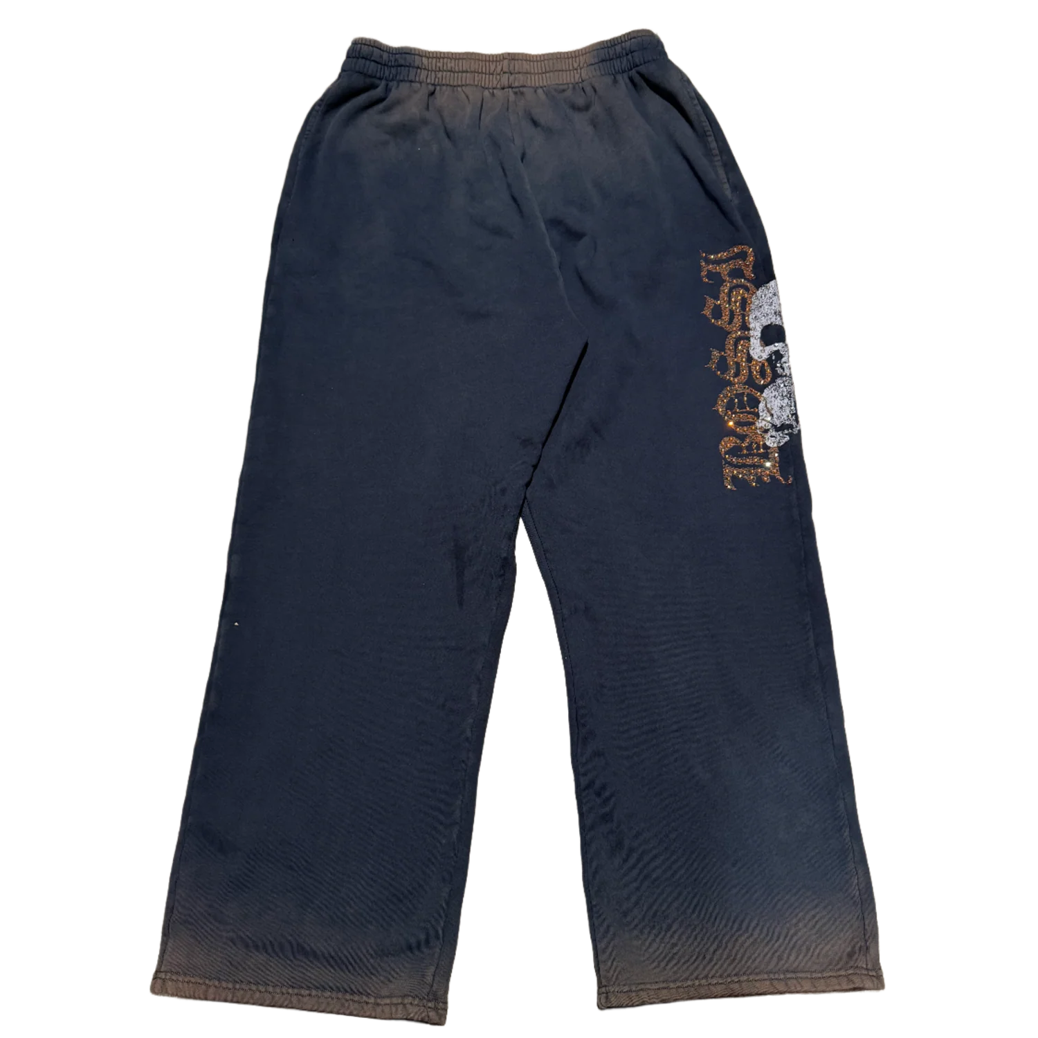 Bossi '5 Skulls' Washed Black Sweatpants
