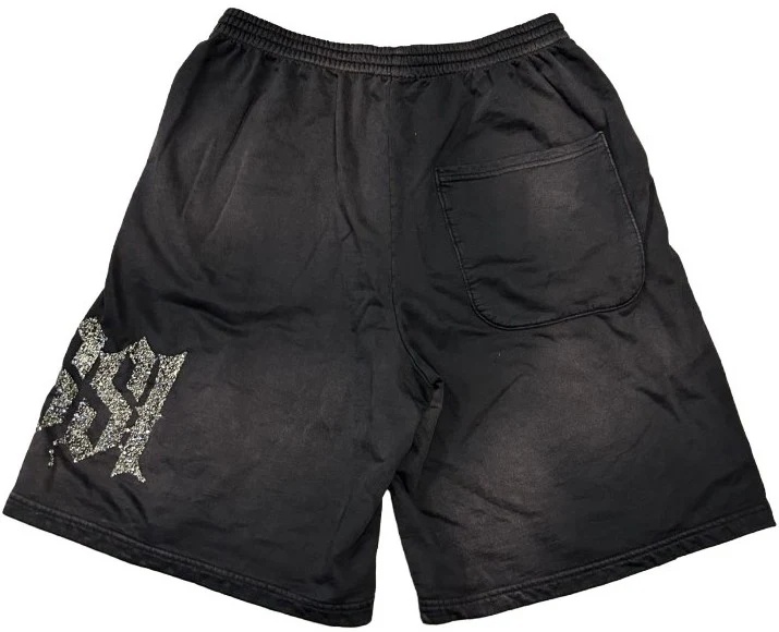 Bossi 'Grey Flames' Rhinestone Sweatshorts - Image 2