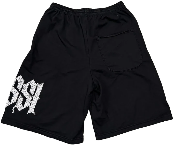 Bossi 'Mohawk Red Skull' Rhinestone Sweatshorts - Image 2