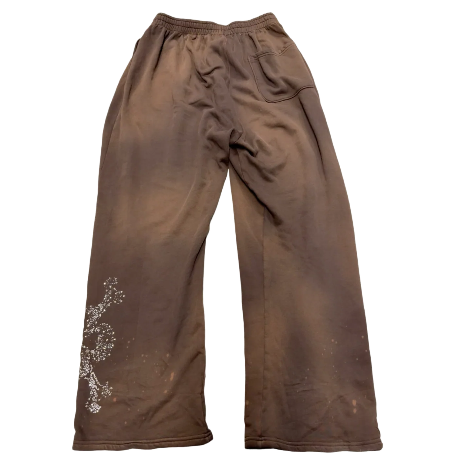 Bossi 'Skull & Bones' Washed Brown Sweatpants - Image 2