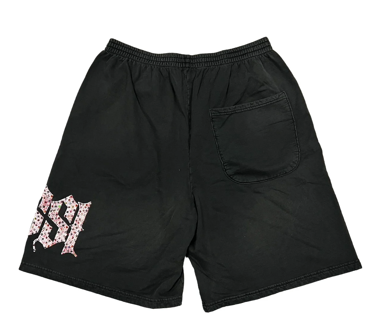 Bossi 'White and Red Splat' Grey Sweat Shorts - Image 2