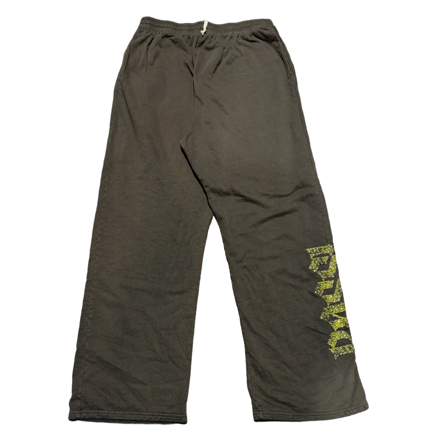 Bossi 'Yellow Flames' Vintage Grey Sweatpants