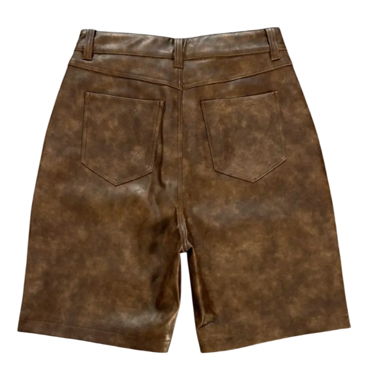 Bottega Desires 'Brown' Leather Shorts - Image 2
