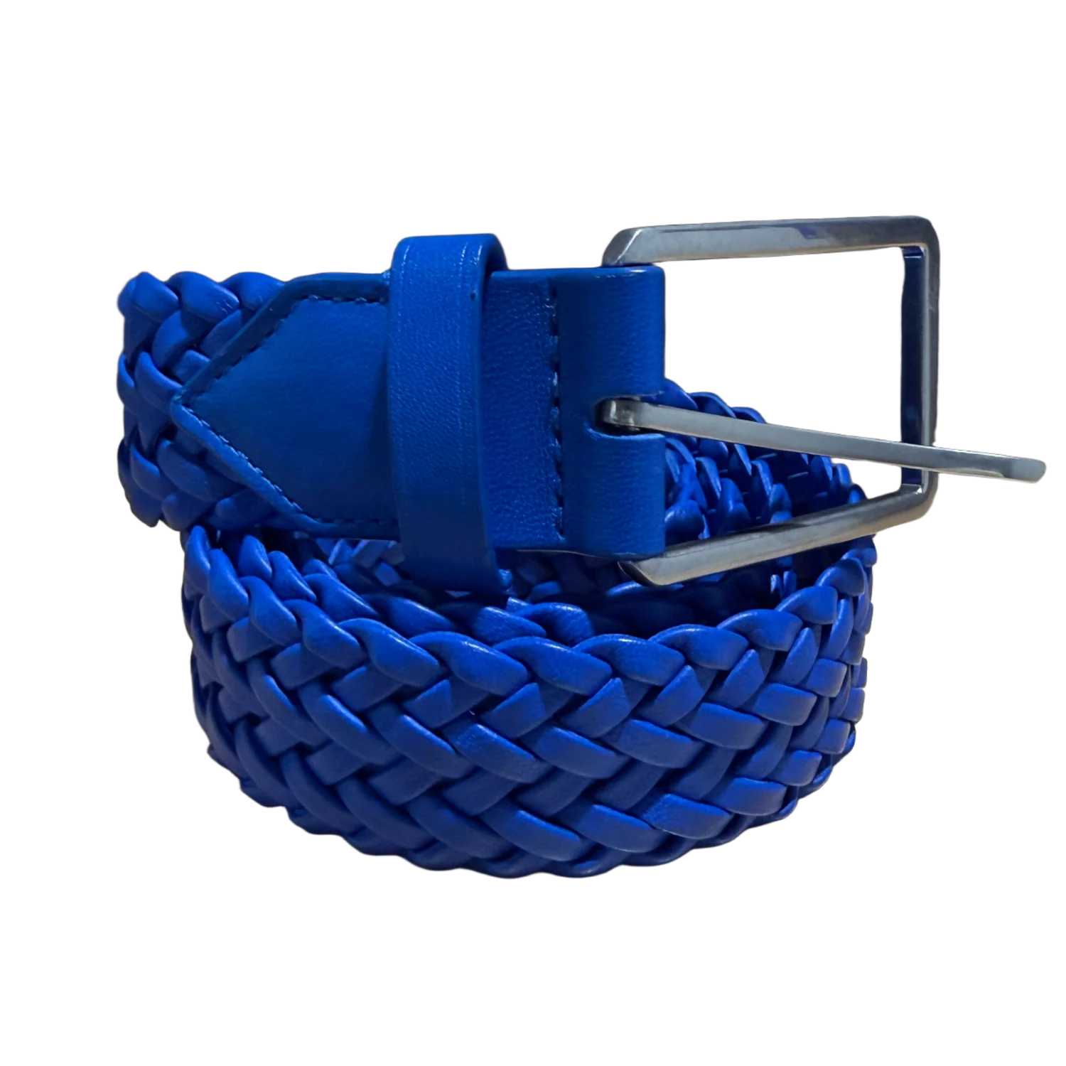 Bottega Veneta 'Blue' Woven Chevron Belt