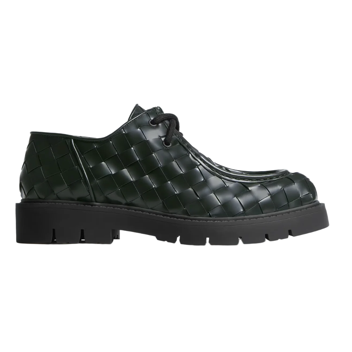 Bottega Veneta 'Dark Green' Haddock Lace-Up Shoe