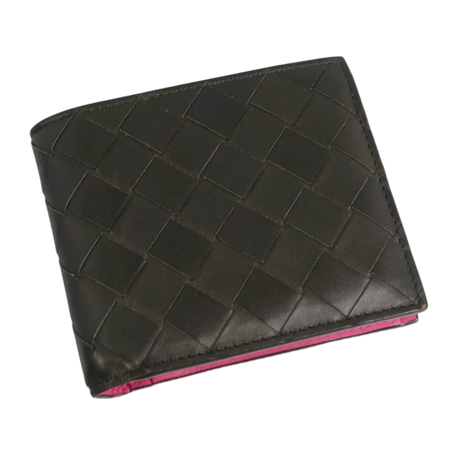 Bottega Veneta 'Intrecciato Leather' Crocodile Bi Fold Wallet