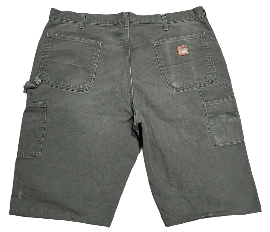 Carhartt Vintage Canvas Work Shorts Moss Green - Image 2