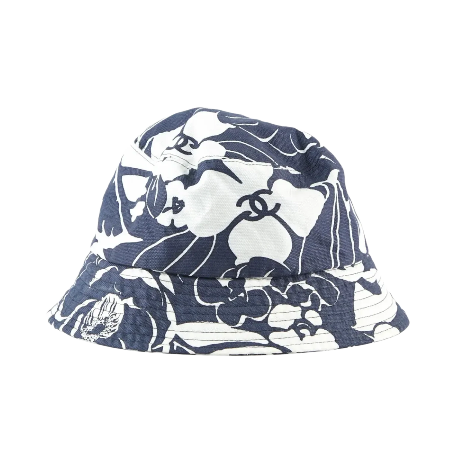 Chanel 21M 'Navy Tropical CC' Bucket Hat