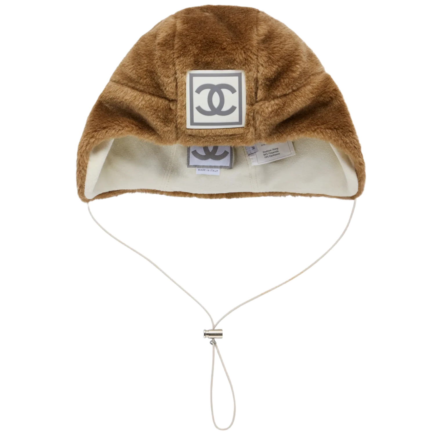 Chanel 'Beige Logo' Fur Trapper Hat