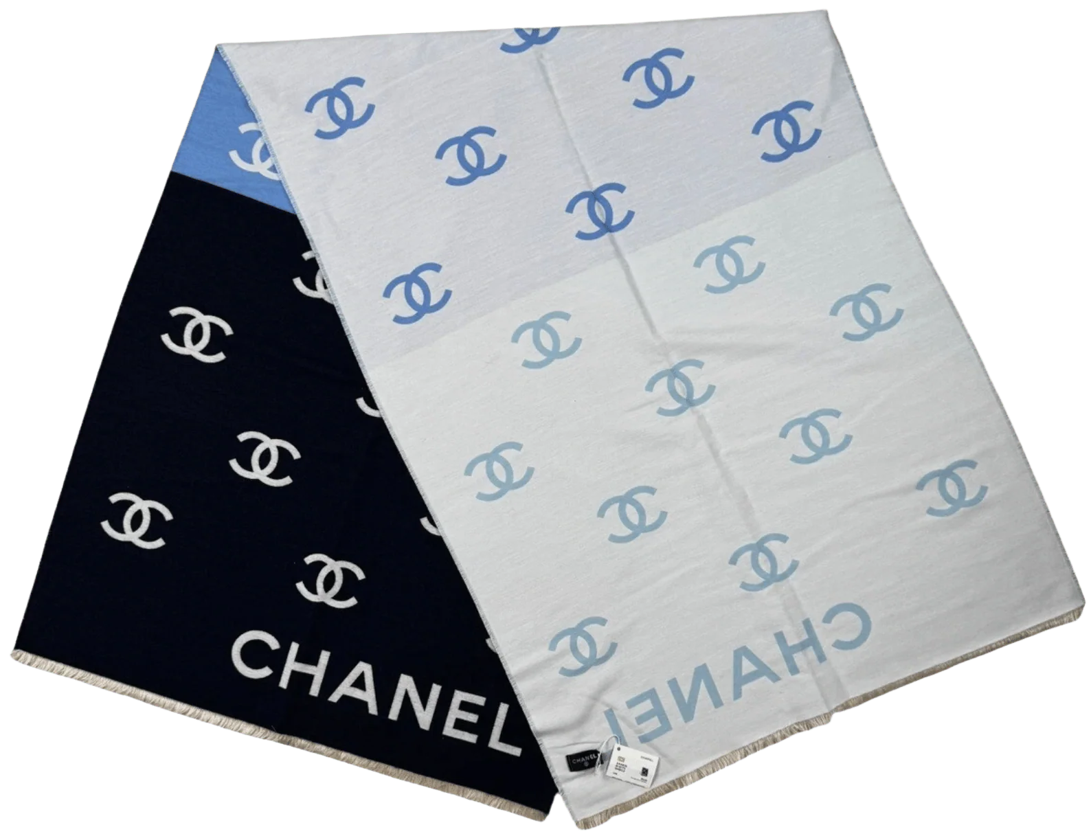 Chanel 'Blue' 2025 Cruise Collection CC Silk Scarf - Image 2