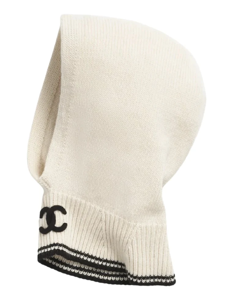 Chanel 'Cream' Cashmere Balaclava Hood - Image 2