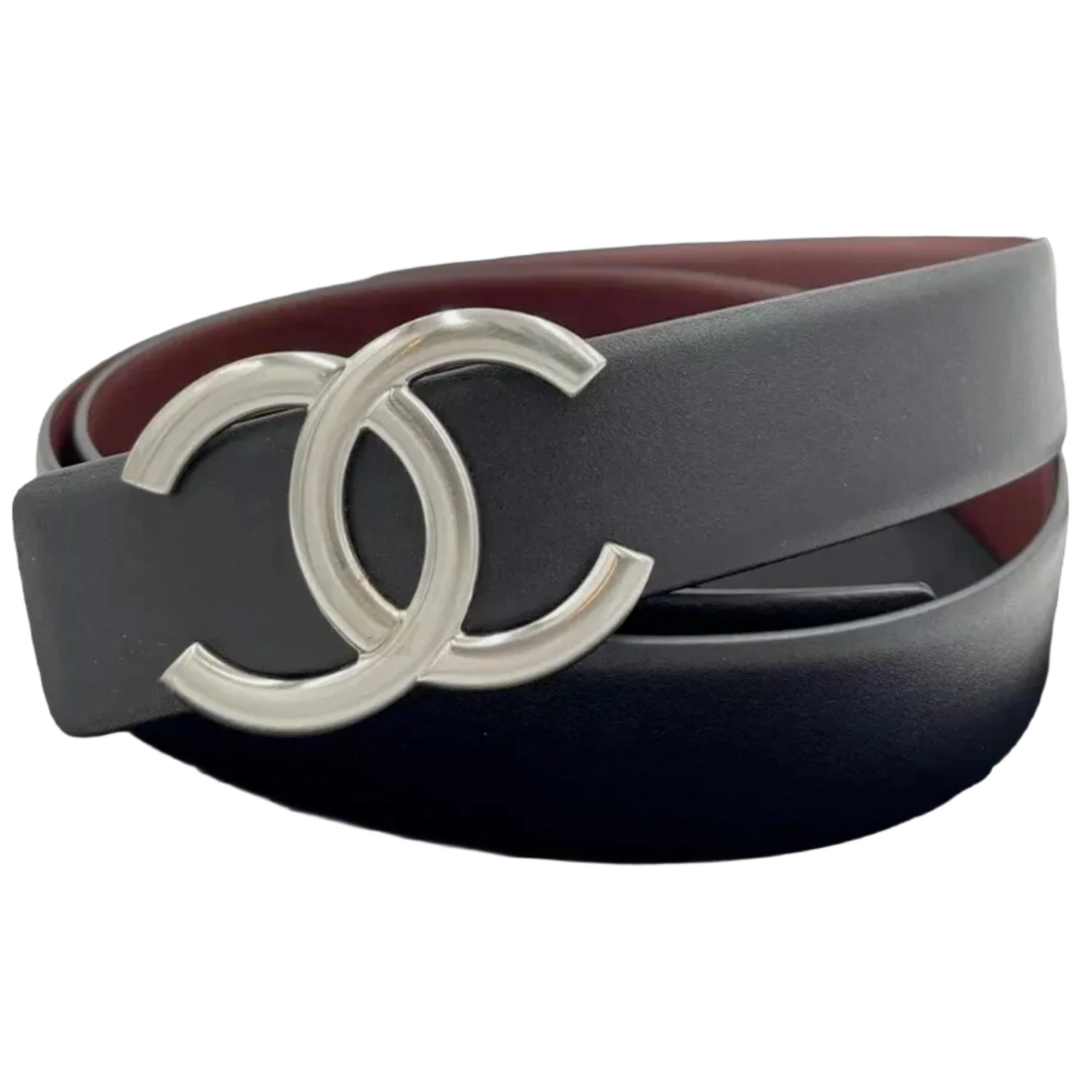 Chanel Reversible Interlocking CC Leather Belt