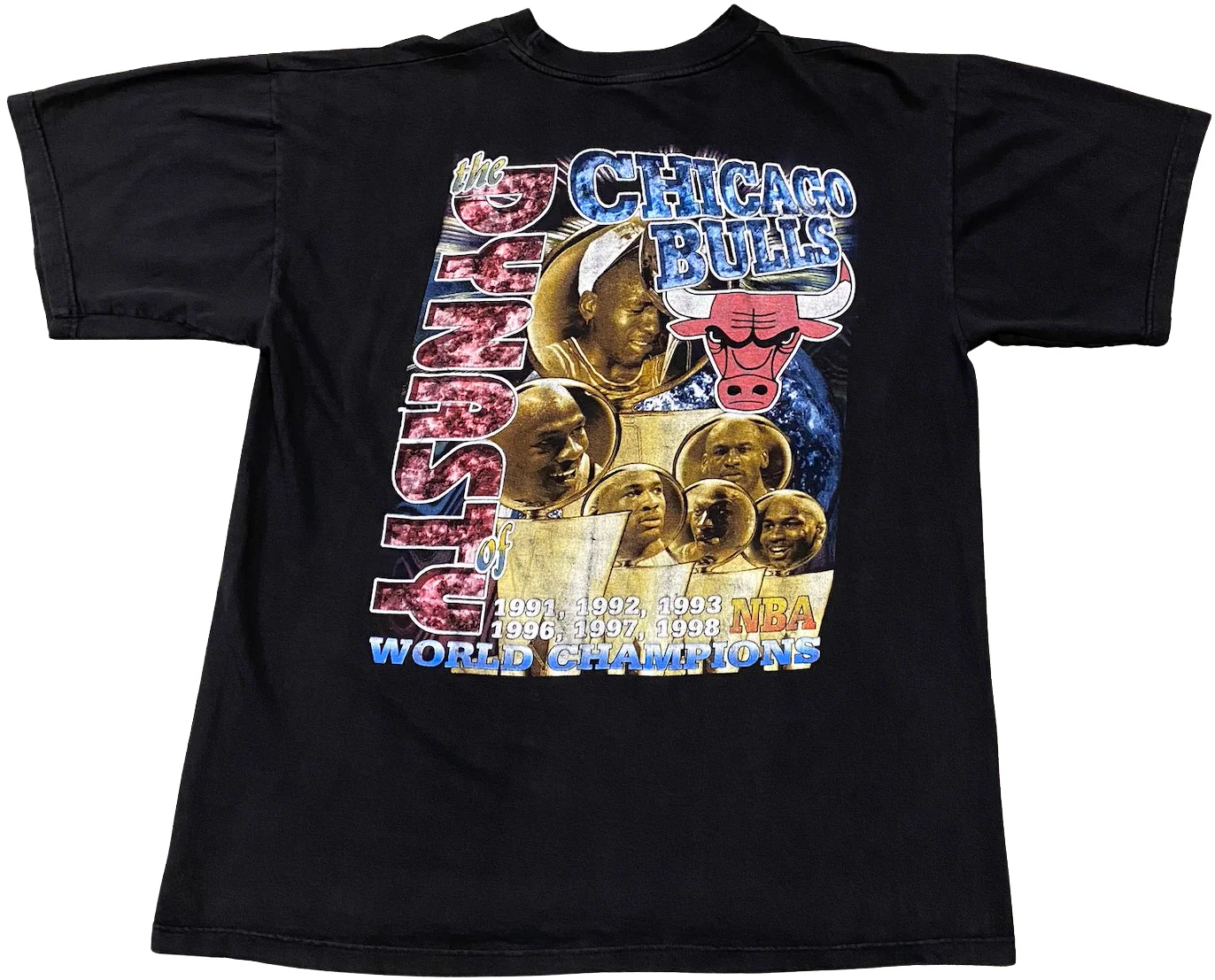Chicago Bulls 'The Dynasty Of Champions' Vintage Tee - Image 2