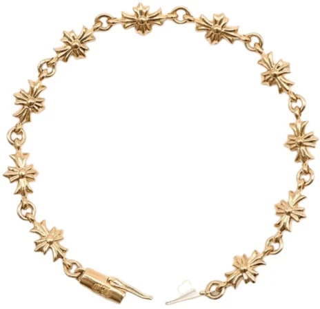 Chrome Hearts 22K Gold 'Tiny E' Bracelet 13 Link
