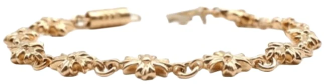 Chrome Hearts 22K Gold 'Tiny E' Bracelet 13 Link - Image 2