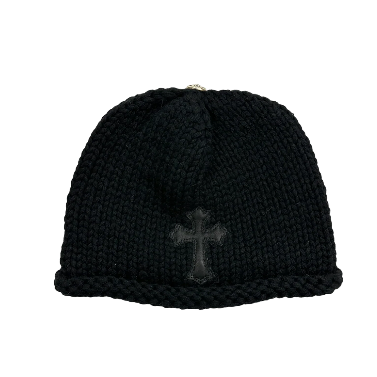 Chrome Hearts 'Black Cross Patch' Cashmere Knit Black Kids Beanie