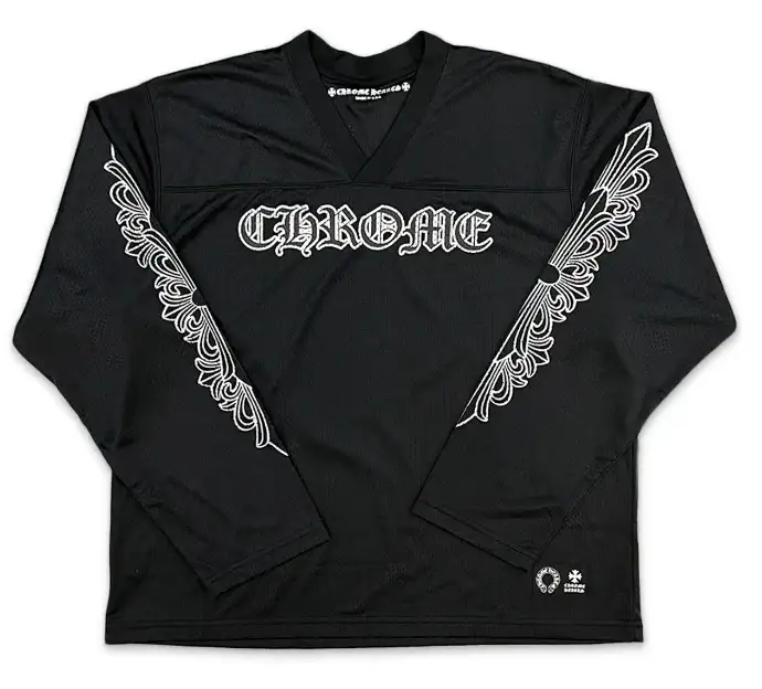 Chrome Hearts 'Black Mesh' Long Sleeve Warm Up Jersey & Pant Set