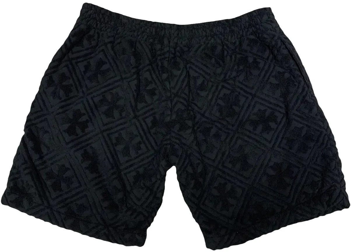Chrome Hearts 'Black Towel' Plus Cross Shorts - Image 2
