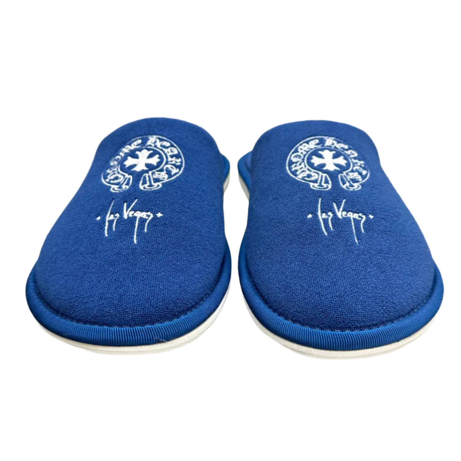 Chrome Hearts 'Blue' Las Vegas Exclusive Hotel Slippers - Image 2