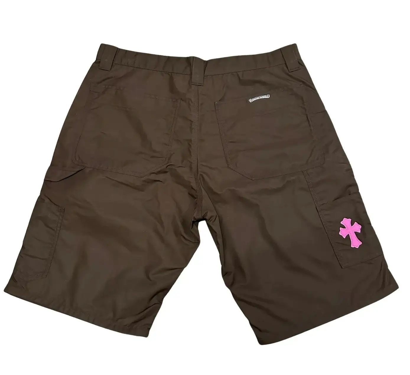 Chrome Hearts 'Brown' Nylon & Leather Double Knee Carpenter Short Set - Image 3