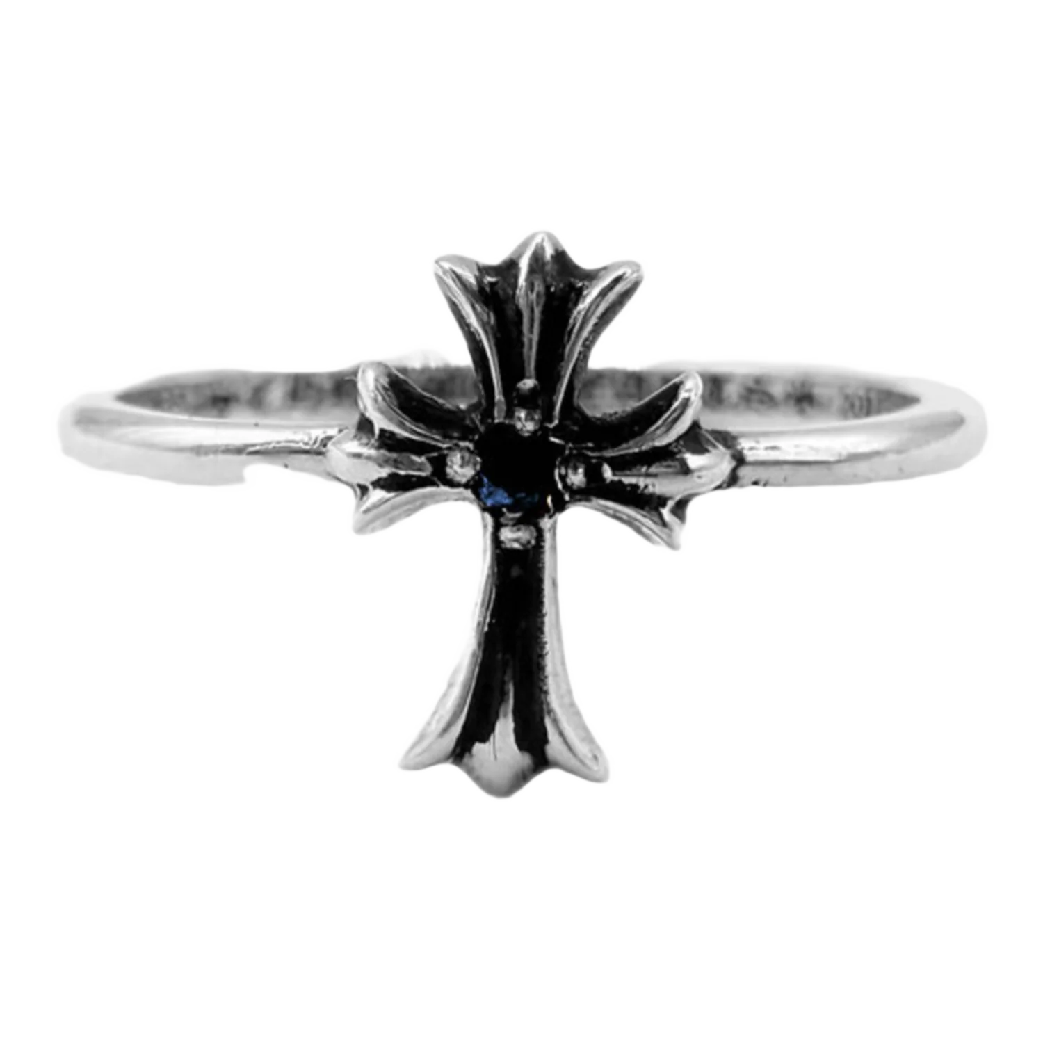 Chrome Hearts 'Bubble Gum Blue Sapphire' Cross Ring