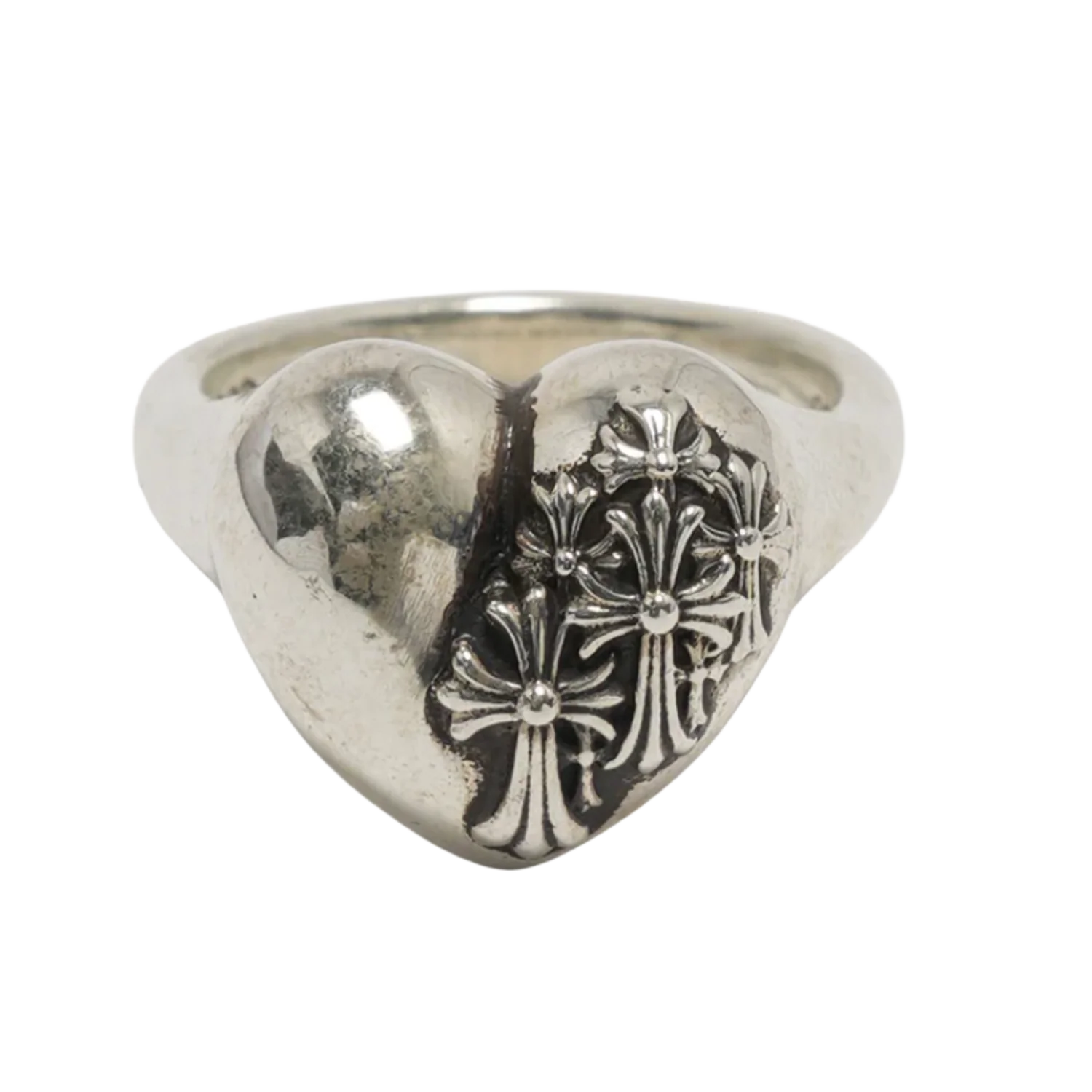 Chrome Hearts 'Cemetery Cross Heart' Ring
