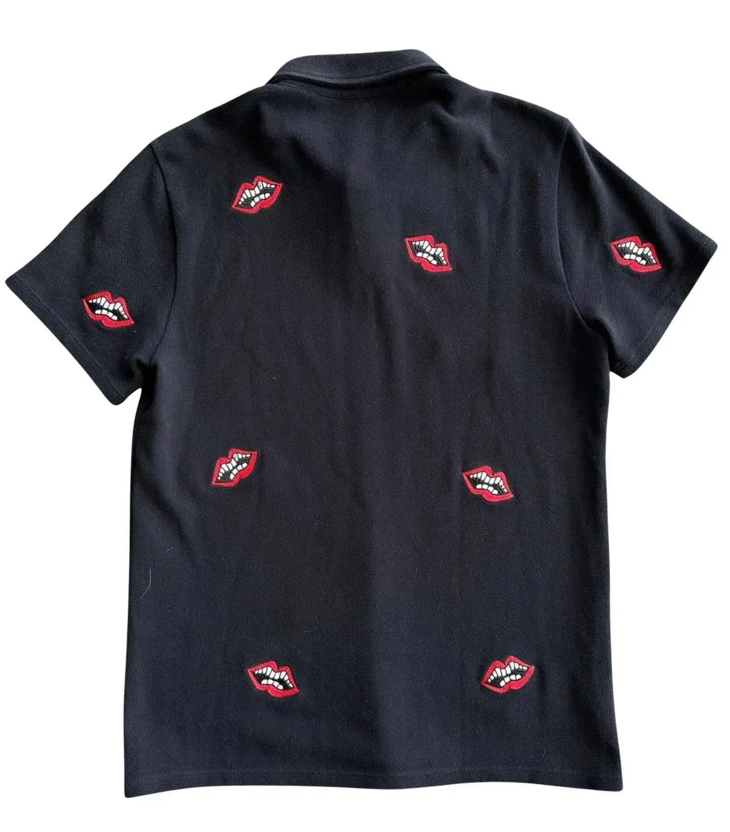 Chrome Hearts 'Chomper' Black Polo Collar Shirt - Image 2