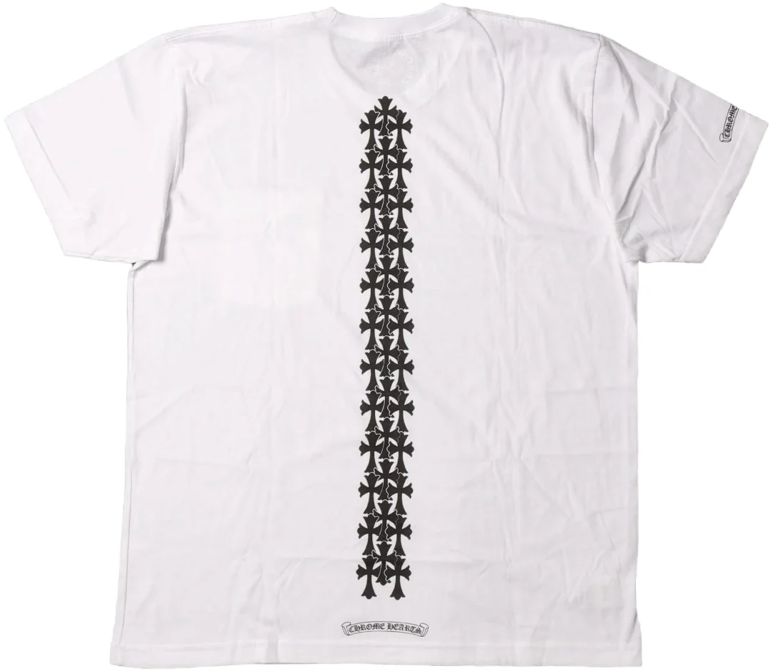 Chrome Hearts 'Cross Spine' White Tee - Image 2
