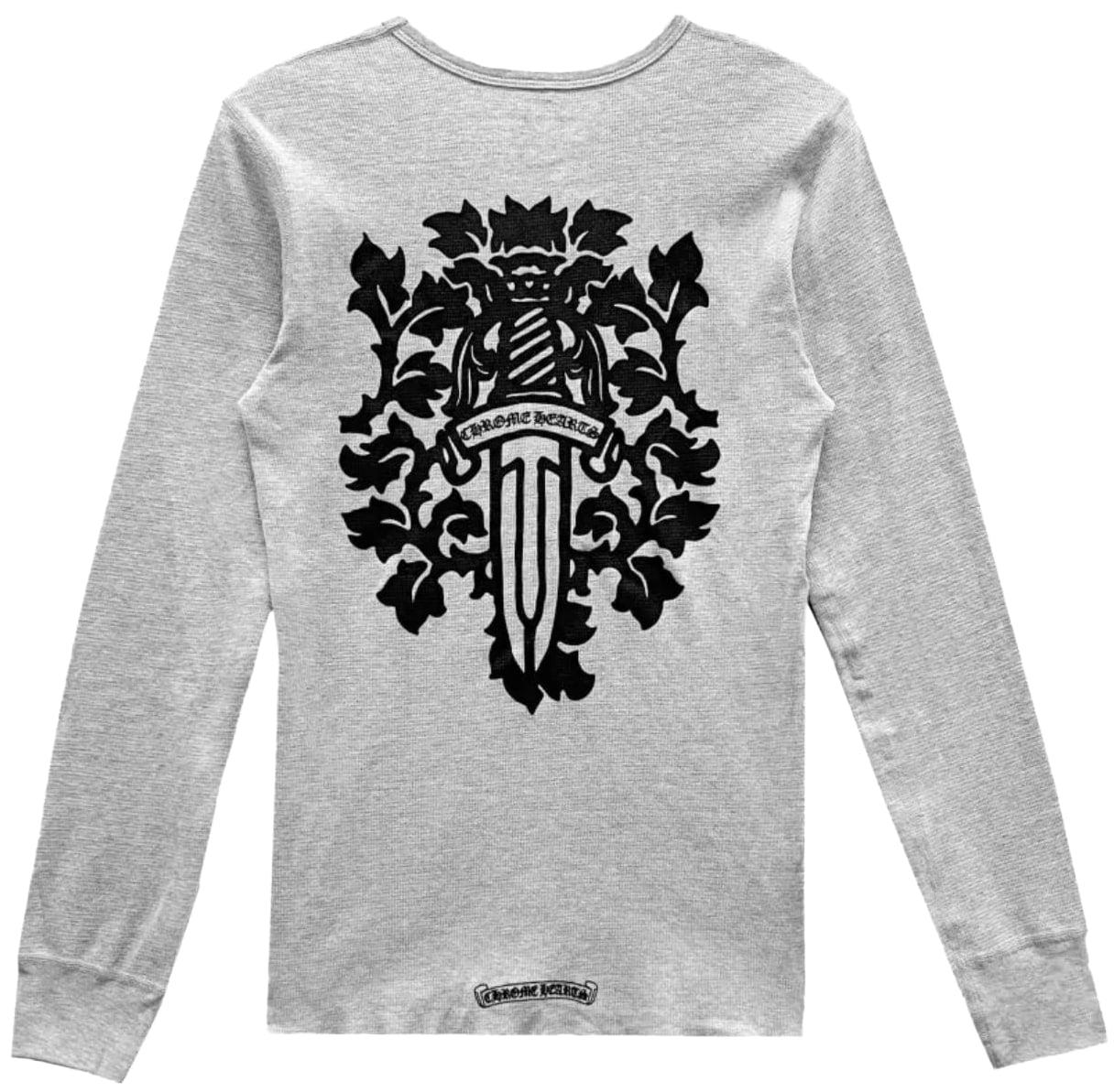 Chrome Hearts 'Dagger' Grey Thermal Longsleeve - Image 2