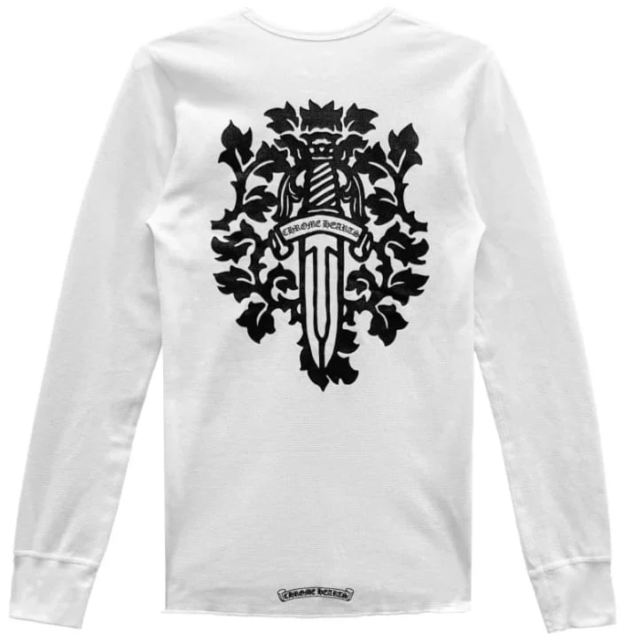 Chrome Hearts 'Dagger' White Thermal Long Sleeve - Image 2