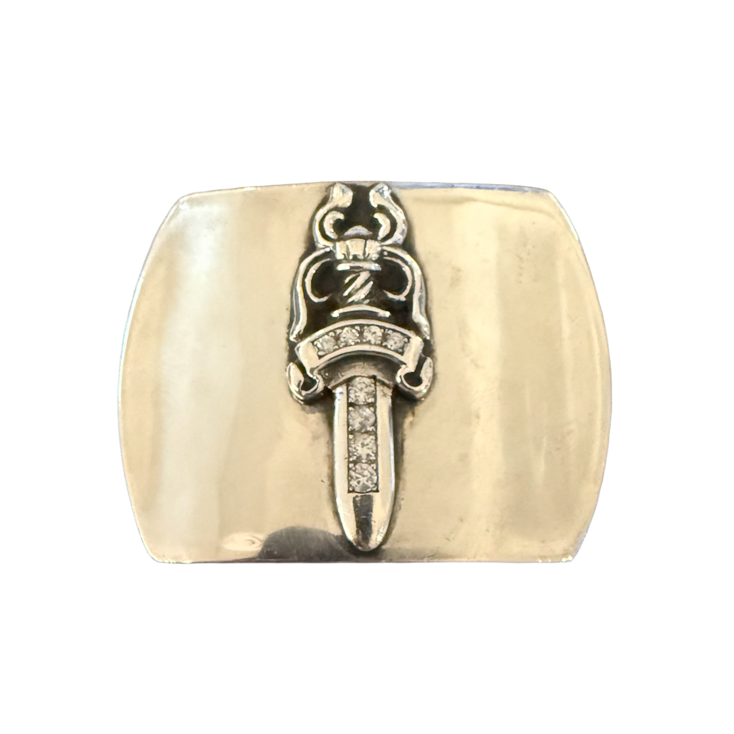 Chrome Hearts 'Diamond Dagger' Silver Belt Buckle