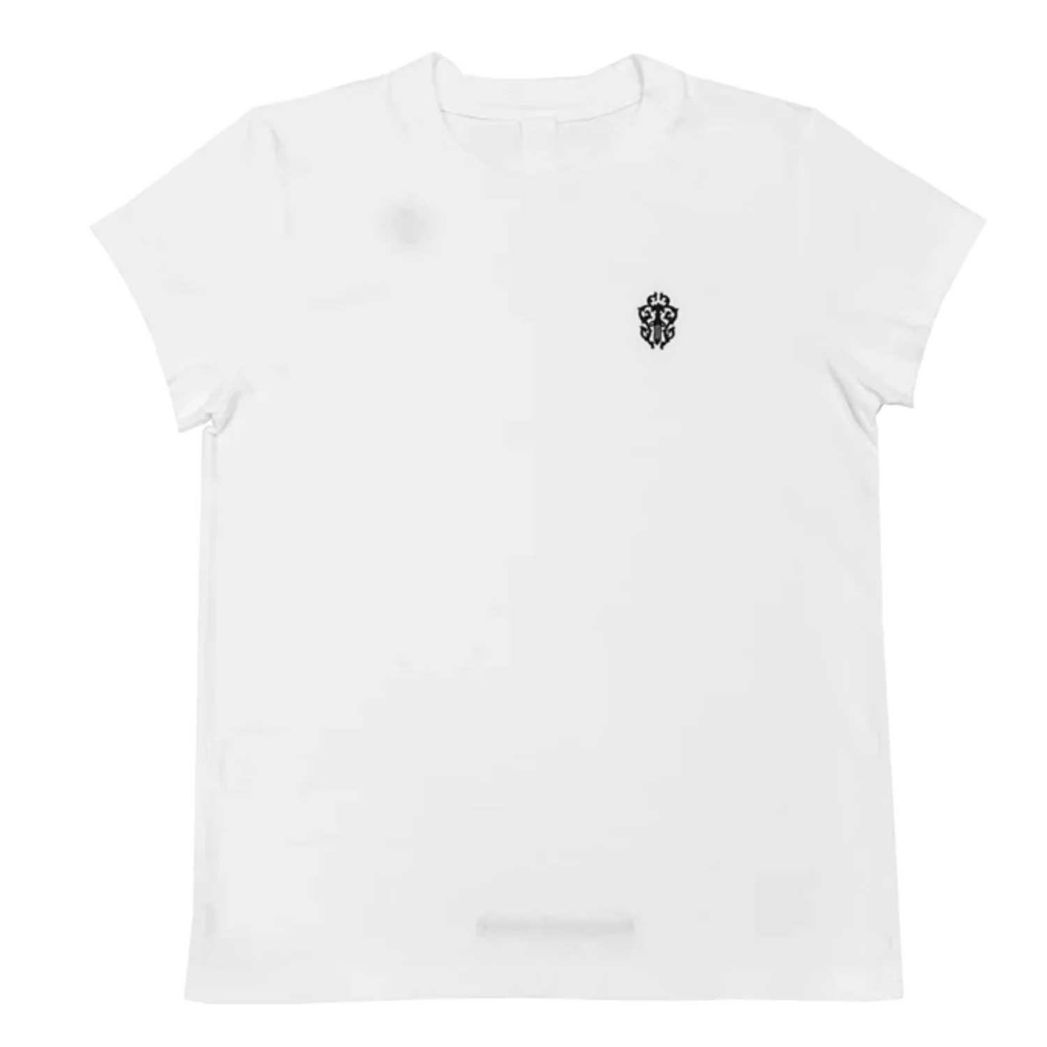Chrome Hearts Women 'Embroidered Dagger' White Short Sleeve Tee