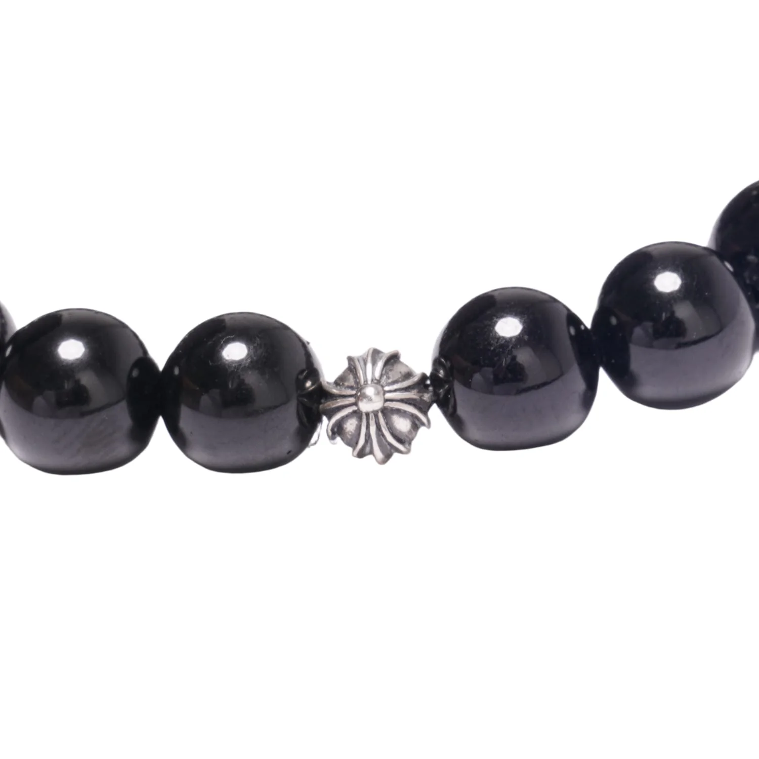 Chrome Hearts 'Floral Heart Pendant' Beaded Bracelet - Image 4