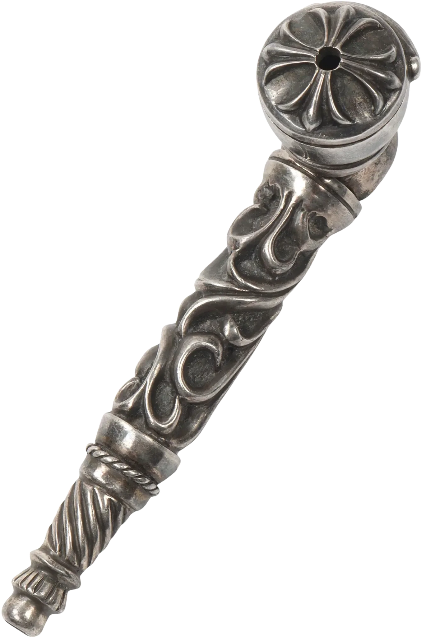 Chrome Hearts 'Floral Scroll' Silver Pipe - Image 2